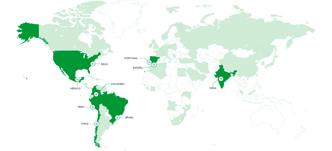 Grupo INERCO Oficinas y Países